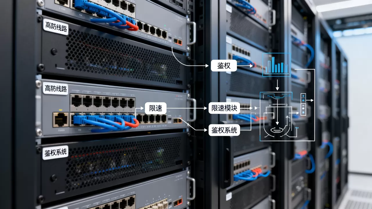 用高防线路保护下载业务时限速与鉴权怎么配合,怎么做 用高防线路保护下载业务时限速与鉴权怎么配合,怎么做