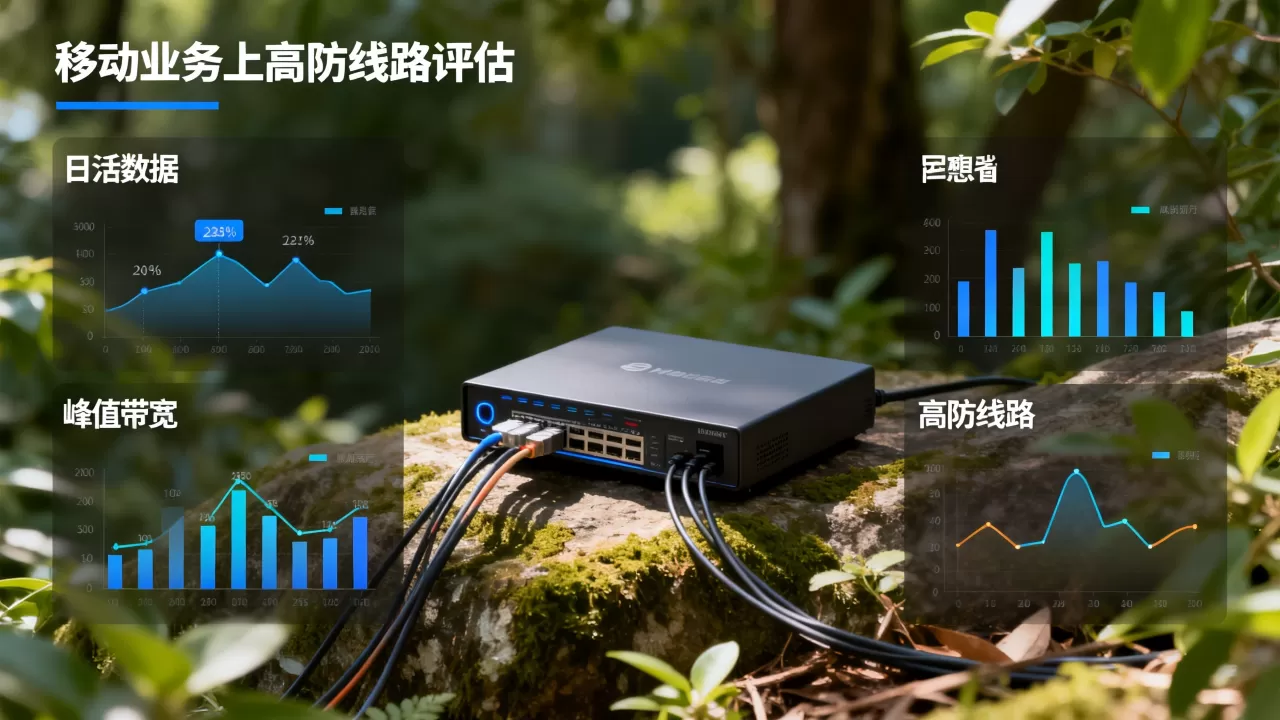 移动业务上高防线路时按日活与峰值带宽评估