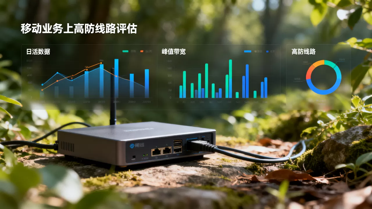 移动业务上高防线路时按日活与峰值带宽评估