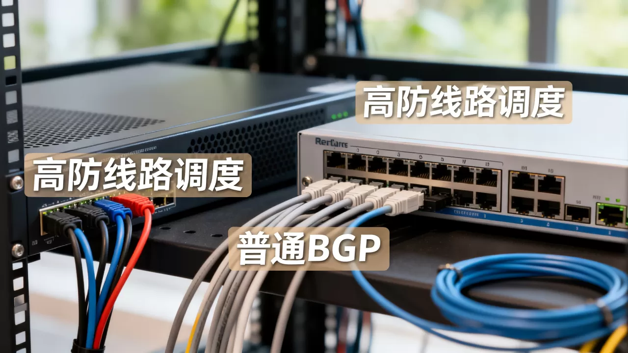 高防线路的调度机制与普通BGP有何不同
