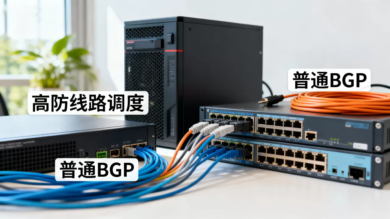 高防线路的调度机制与普通BGP有何不同