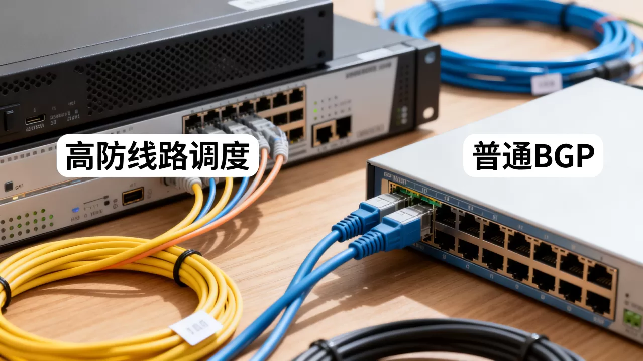 高防线路的调度机制与普通BGP有何不同