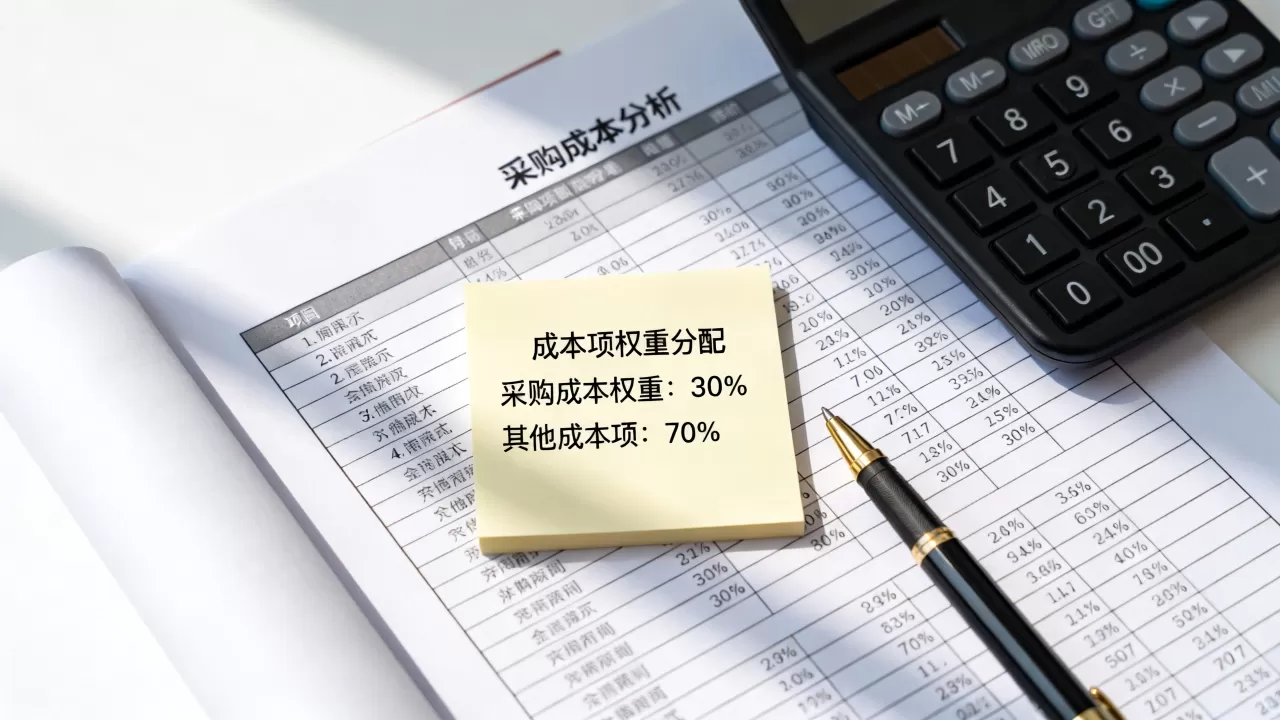 选型时给成本项分配多少权重合适？采购成本权重怎么定，长尾疑问词