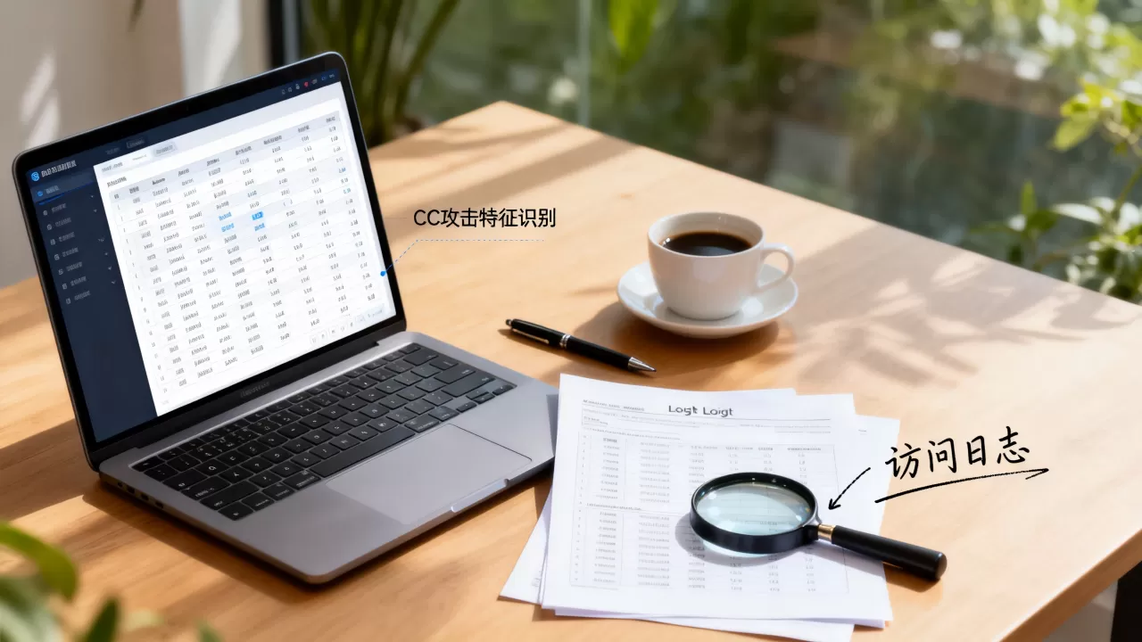 从访问日志里识别CC攻击特征的基本思路是什么，如何识别CC攻击特征，