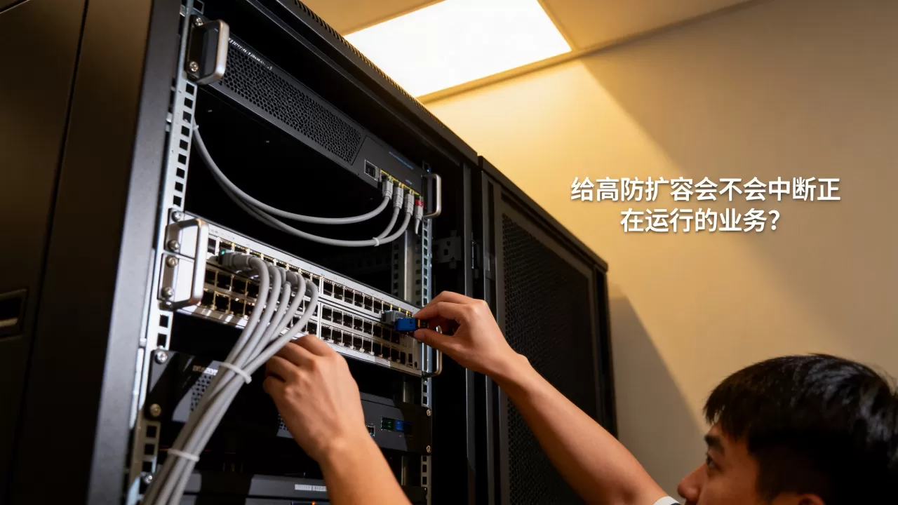 给高防扩容会不会中断正在运行的业务？