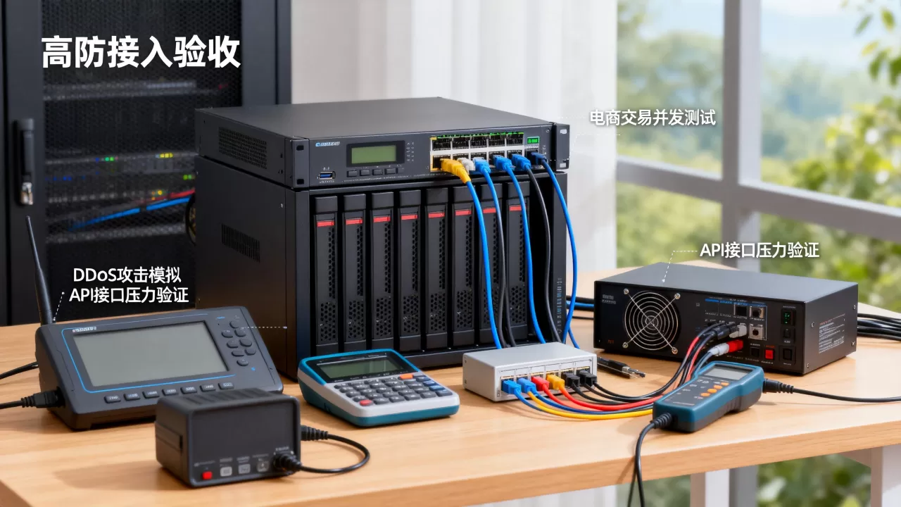 高防接入验收该跑哪些真实业务用例？如何验证防御效果？