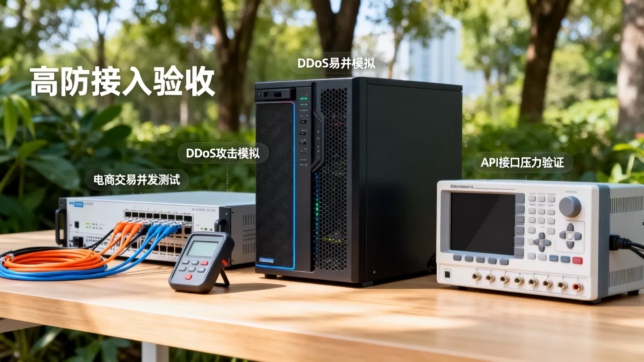 高防接入验收该跑哪些真实业务用例？如何验证防御效果？