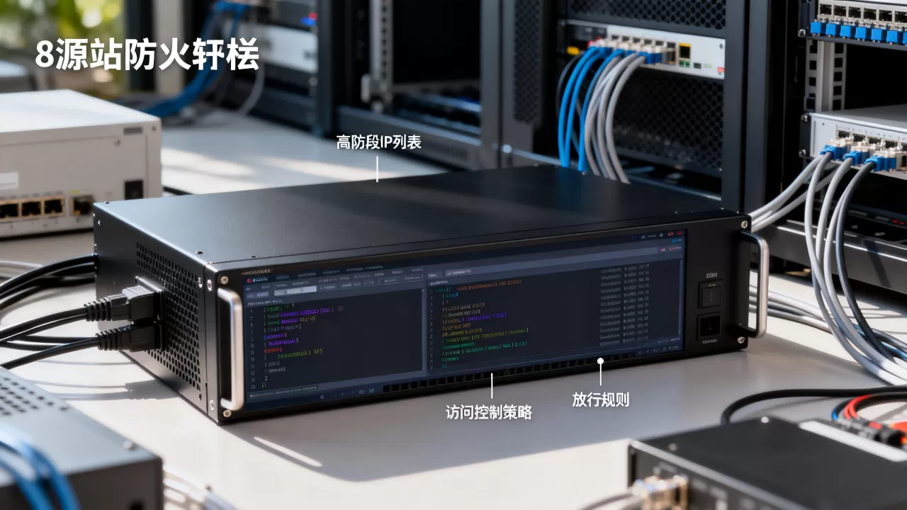 源站防火墙只放行高防段的配置示例思路是什么，怎么配置