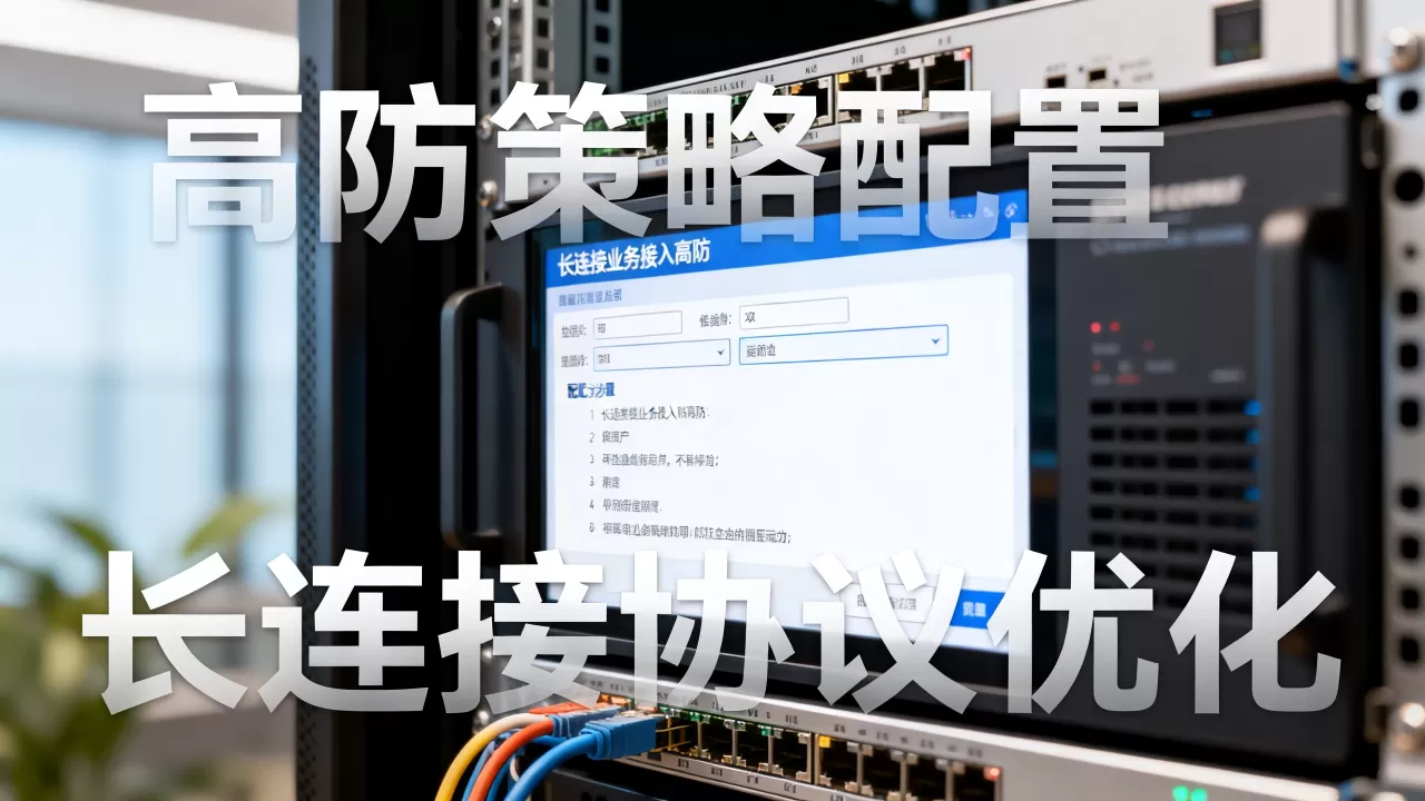 长连接业务接入高防如何配置?长连接高防配置注意事项 长连接业务接入高防如何配置?长连接高防配置注意事项