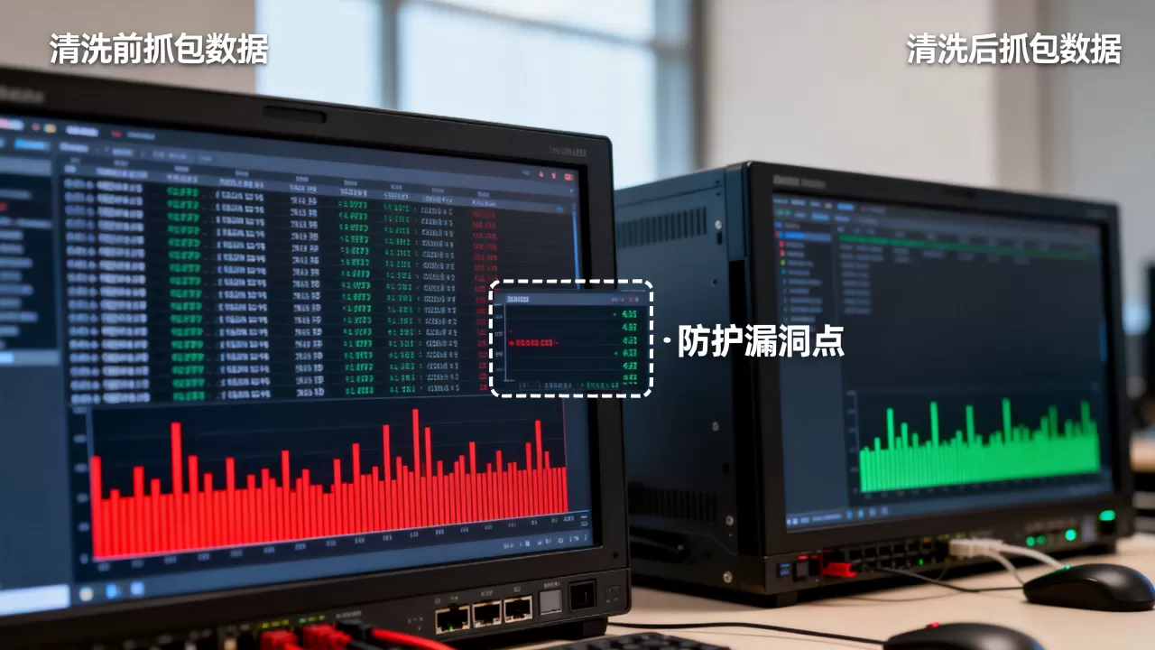 清洗前后抓包对比能看出哪些防护问题?清洗前后抓包对比,防护漏洞分析 清洗前后抓包对比能看出哪些防护问题?清洗前后抓包对比,防护漏洞分析