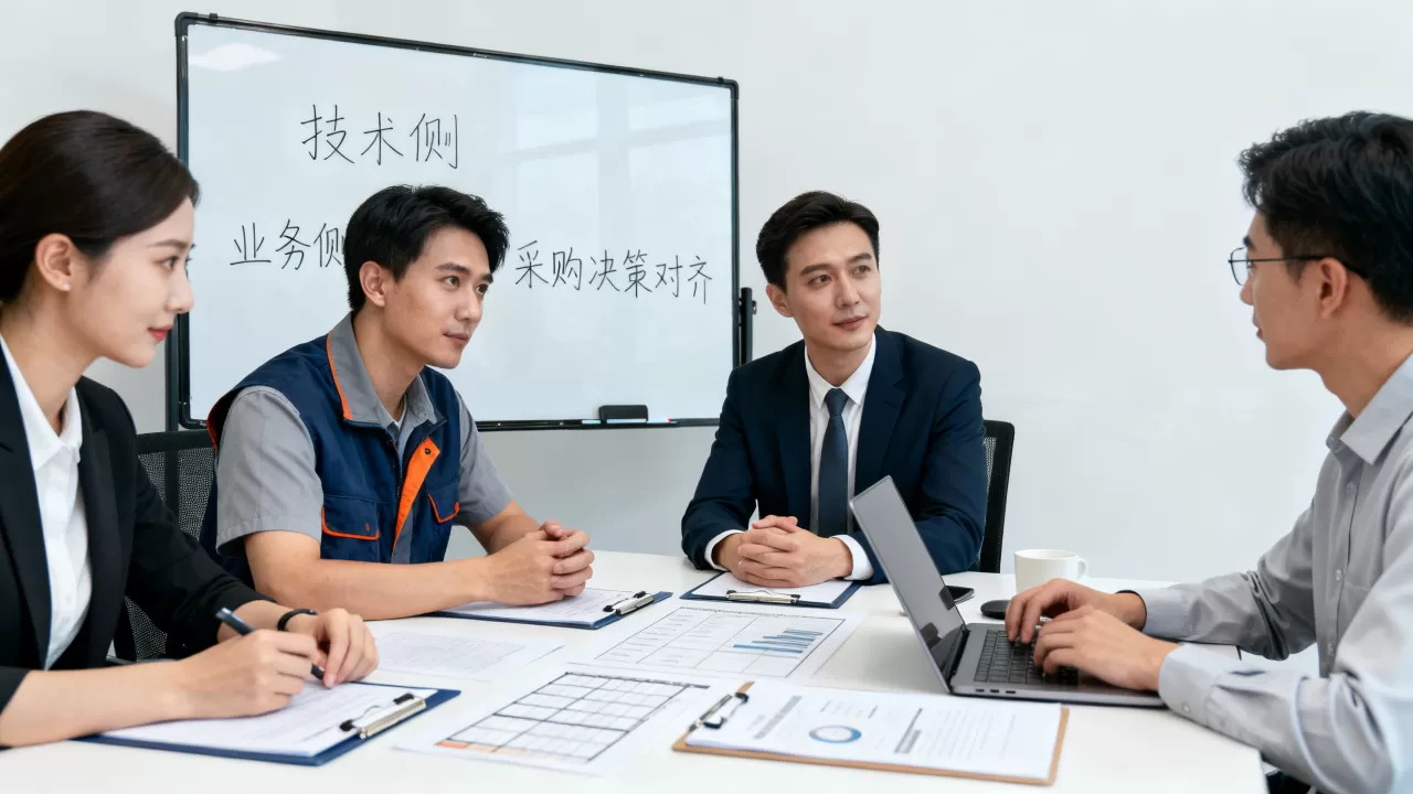 高防采购决策里，技术侧和业务侧怎么对齐