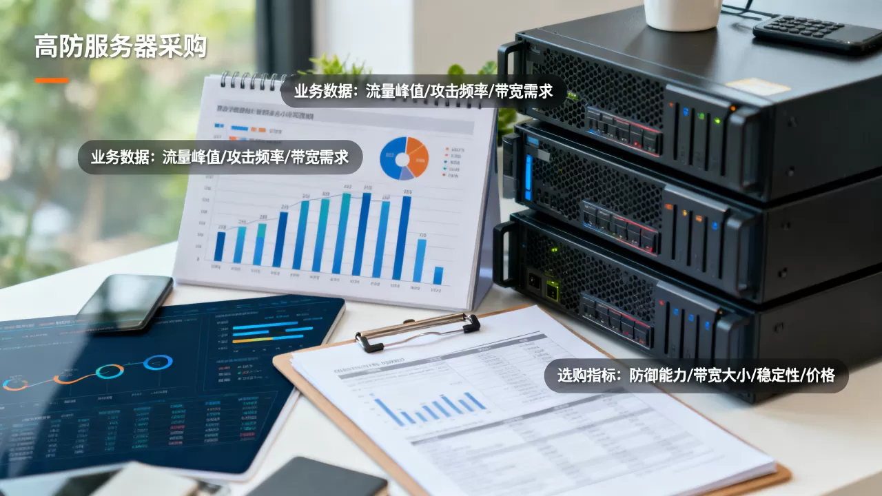 采购高防服务器前该准备哪些业务数据，高防服务器选购要参考什么指标？