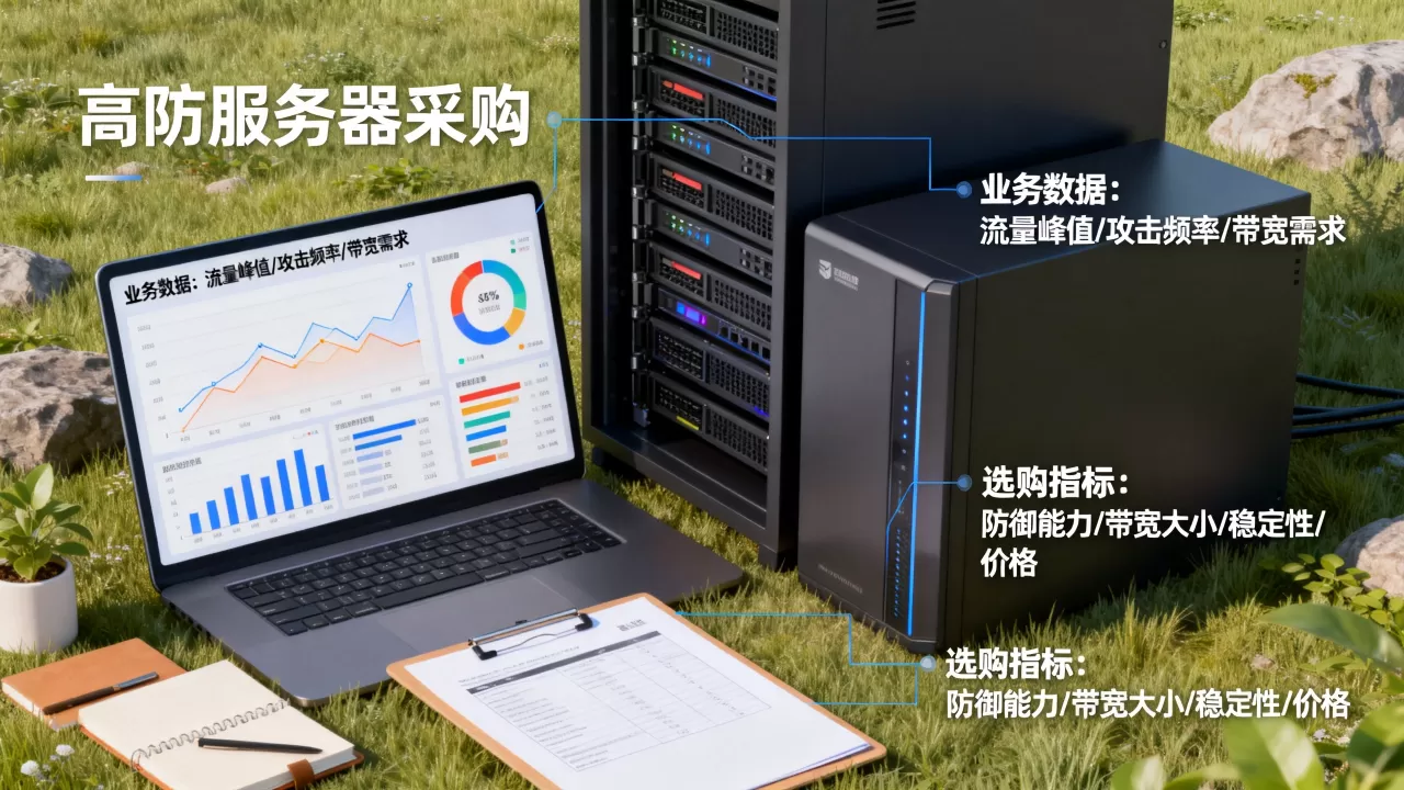 采购高防服务器前该准备哪些业务数据，高防服务器选购要参考什么指标？