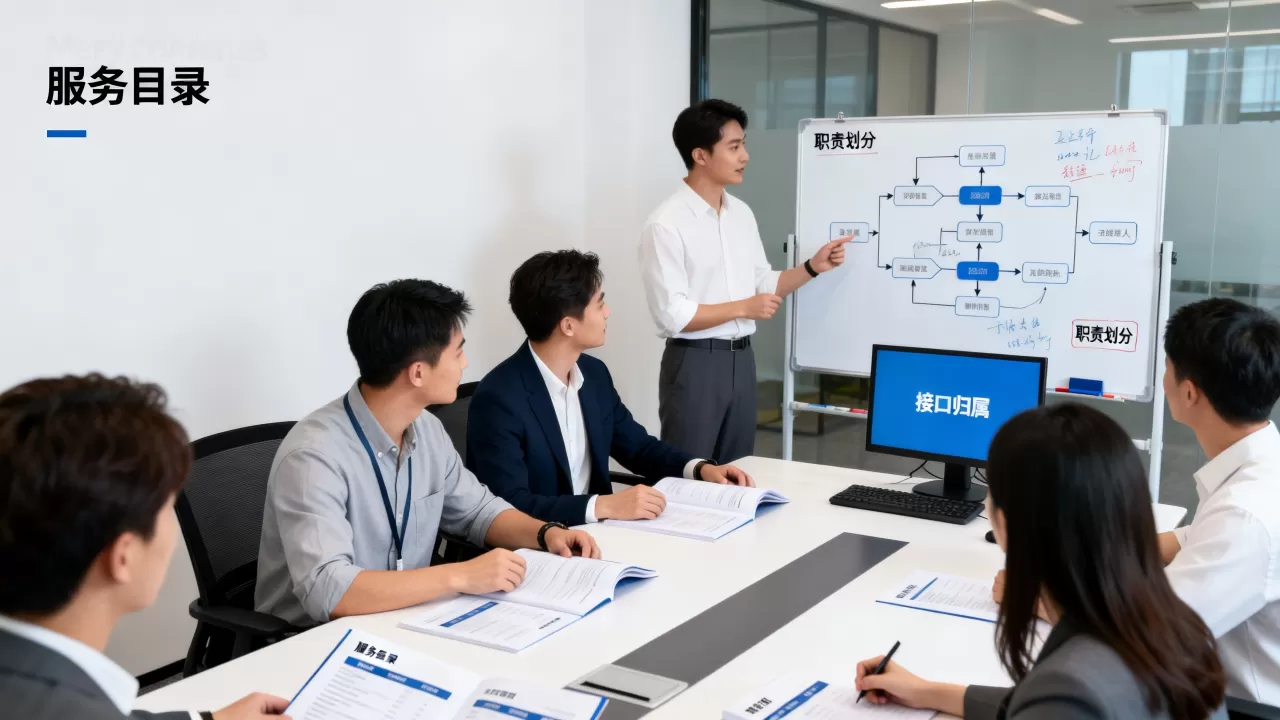 多团队协作如何靠服务目录厘清职责与接口归属?,服务目录怎么划分团队职责 多团队协作如何靠服务目录厘清职责与接口归属?,服务目录怎么划分团队职责