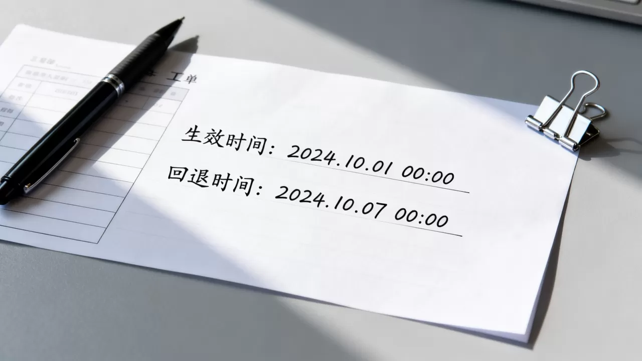 带宽调整的工单里要写清生效时间与回退