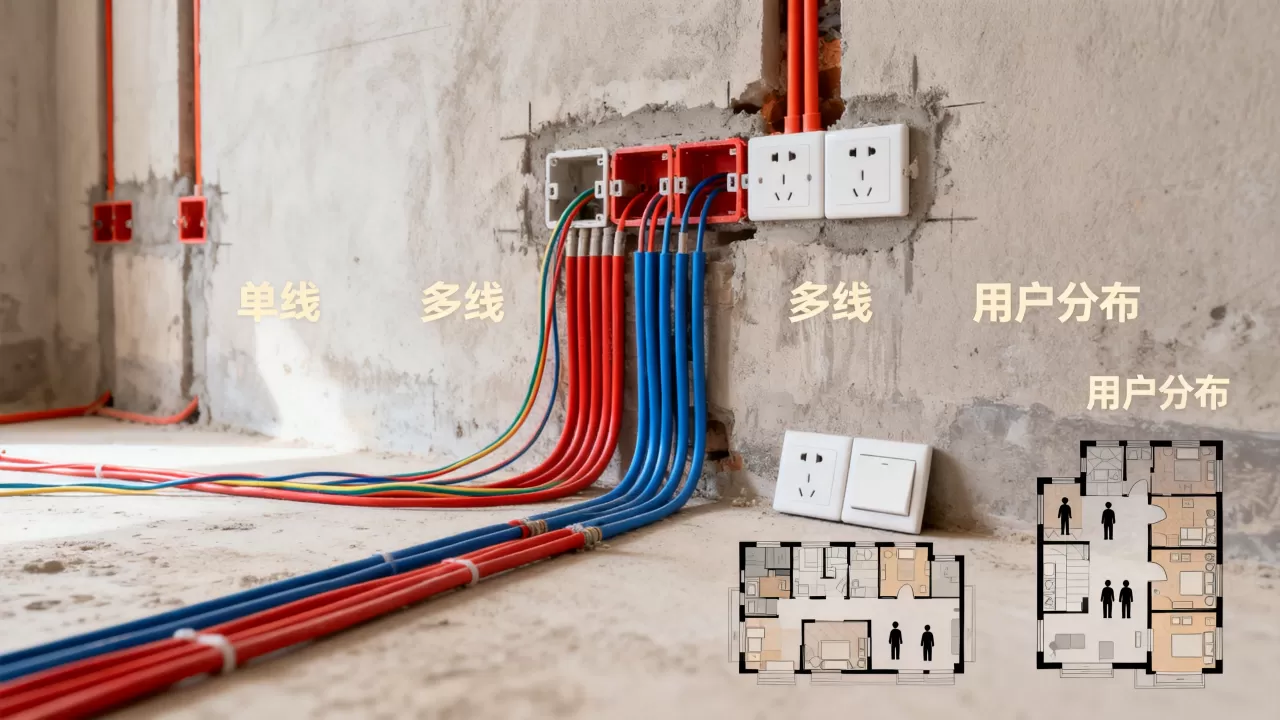 装修选单线还是多线，主要看用户分布吗？