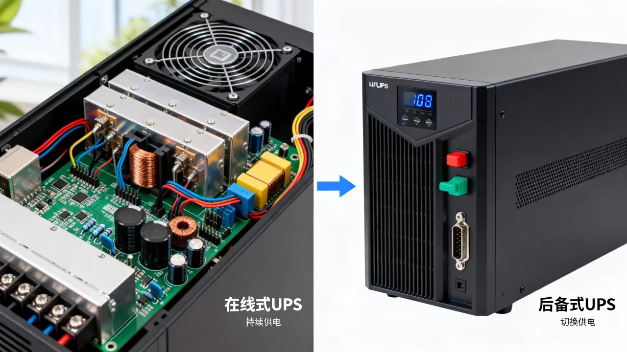 UPS在线式和后备式在工作原理上的核心差异 UPS在线式和后备式在工作原理上的核心差异