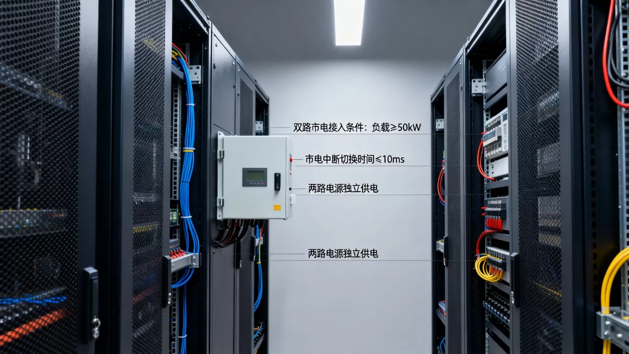 什么情况下机房需要配置双路市电接入？双路市电接入条件有哪些