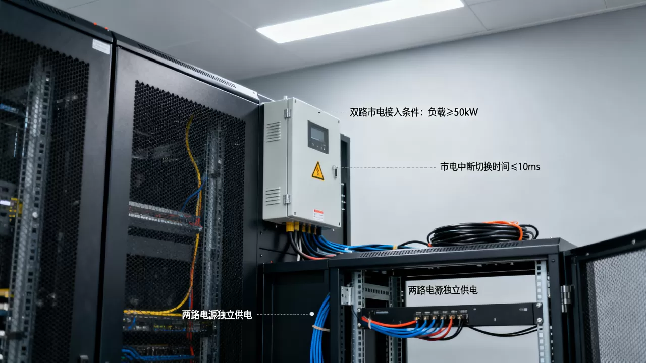 什么情况下机房需要配置双路市电接入？双路市电接入条件有哪些