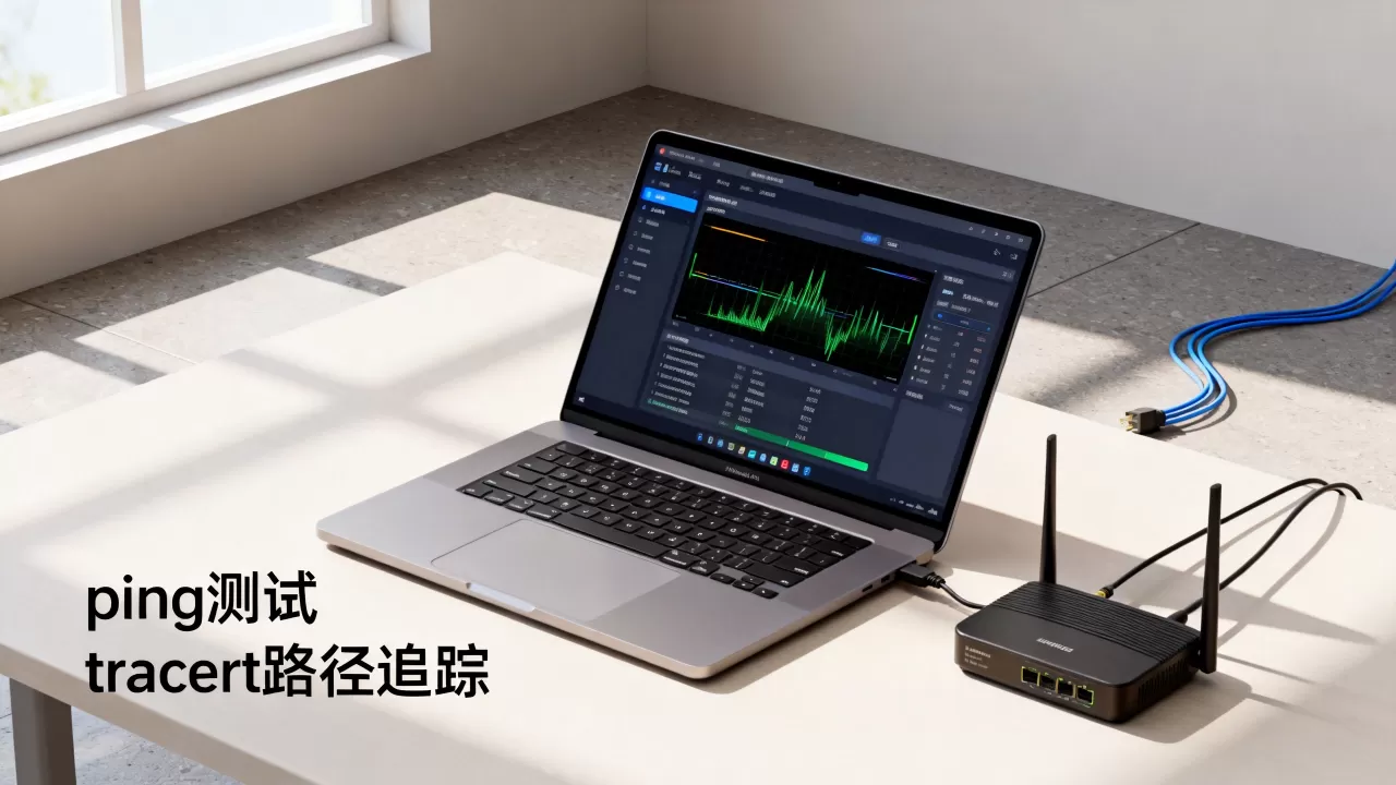 学会用连通性测试与路径追踪命令查线路质量，网络延迟高怎么排查？