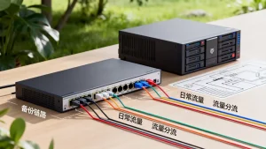 备份链路能否顺便承担部分日常流量，如何实现流量分流？