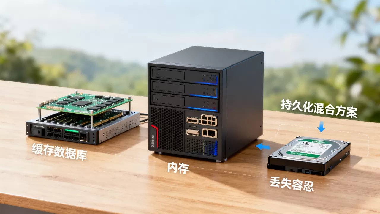 缓存数据库用内存还是持久化混合方案取决于丢失容忍