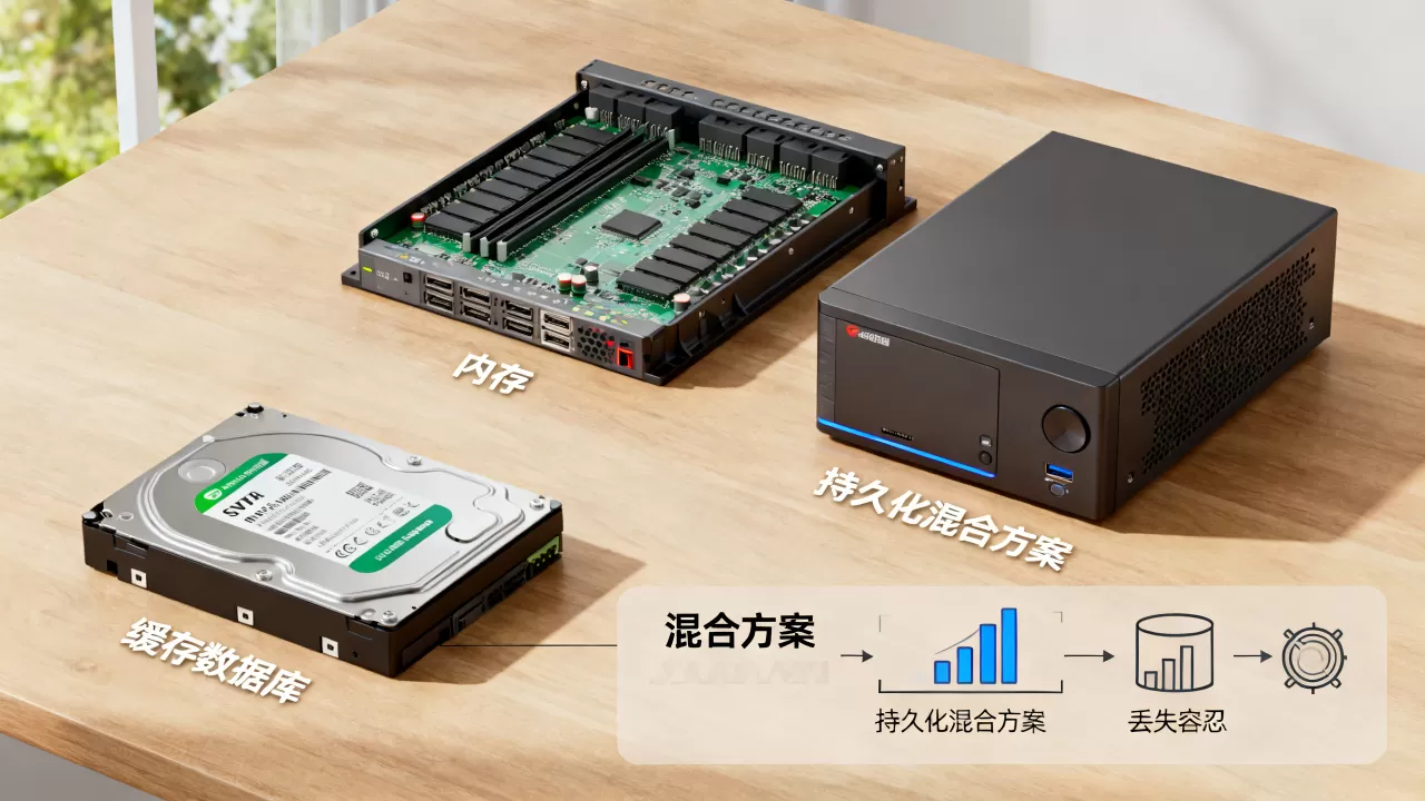 缓存数据库用内存还是持久化混合方案取决于丢失容忍