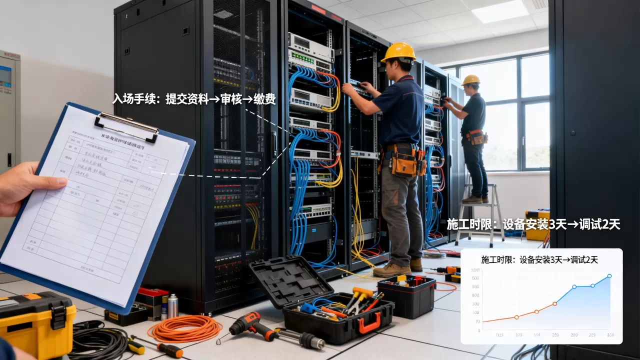 机房入场手续与施工时限如何影响开通排期?机房施工需要几天,机房入场流程多久 机房入场手续与施工时限如何影响开通排期?机房施工需要几天,机房入场流程多久