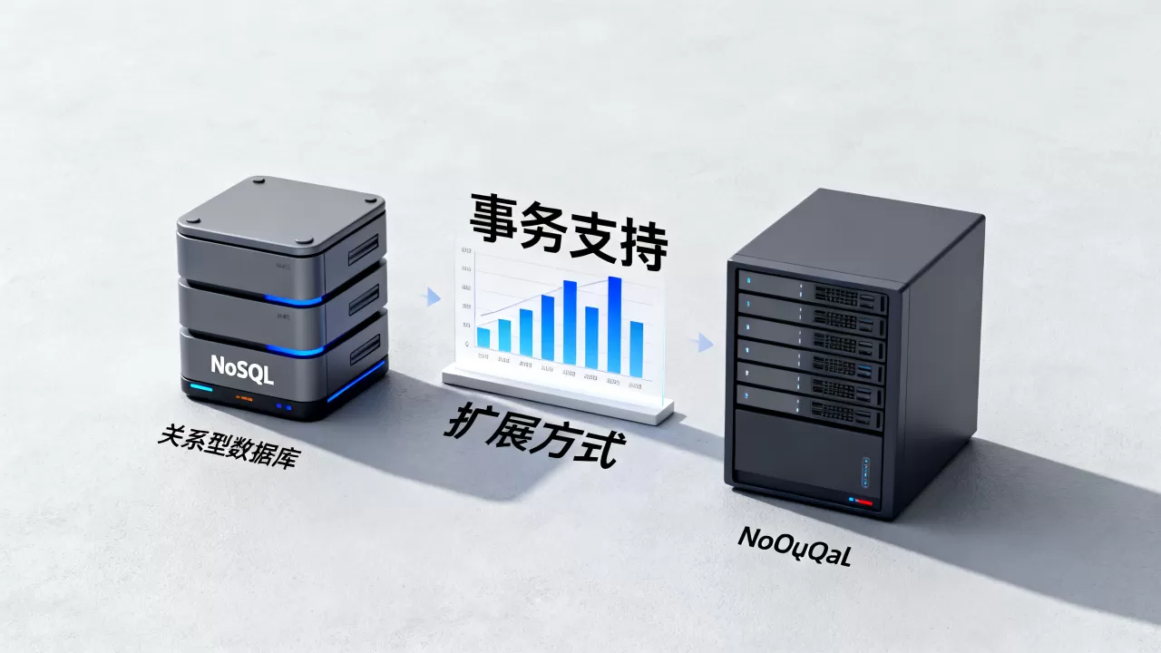 关系型数据库与NoSQL在事务支持和扩展方式上各有侧重