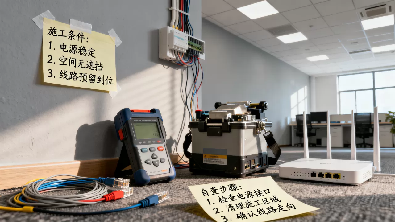 新装企业宽带入场施工条件有哪些？怎么自查才能避免耽误工期？