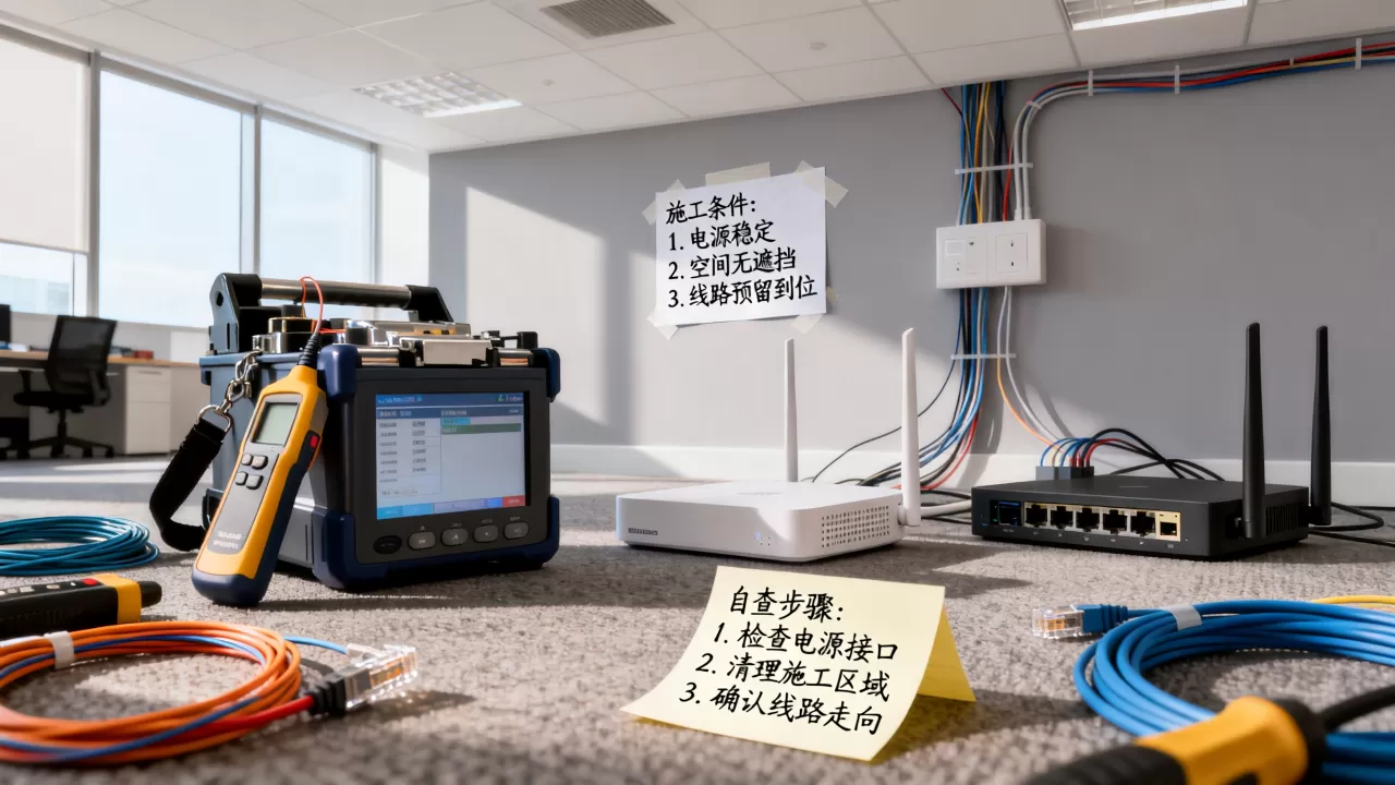 新装企业宽带入场施工条件有哪些？怎么自查才能避免耽误工期？