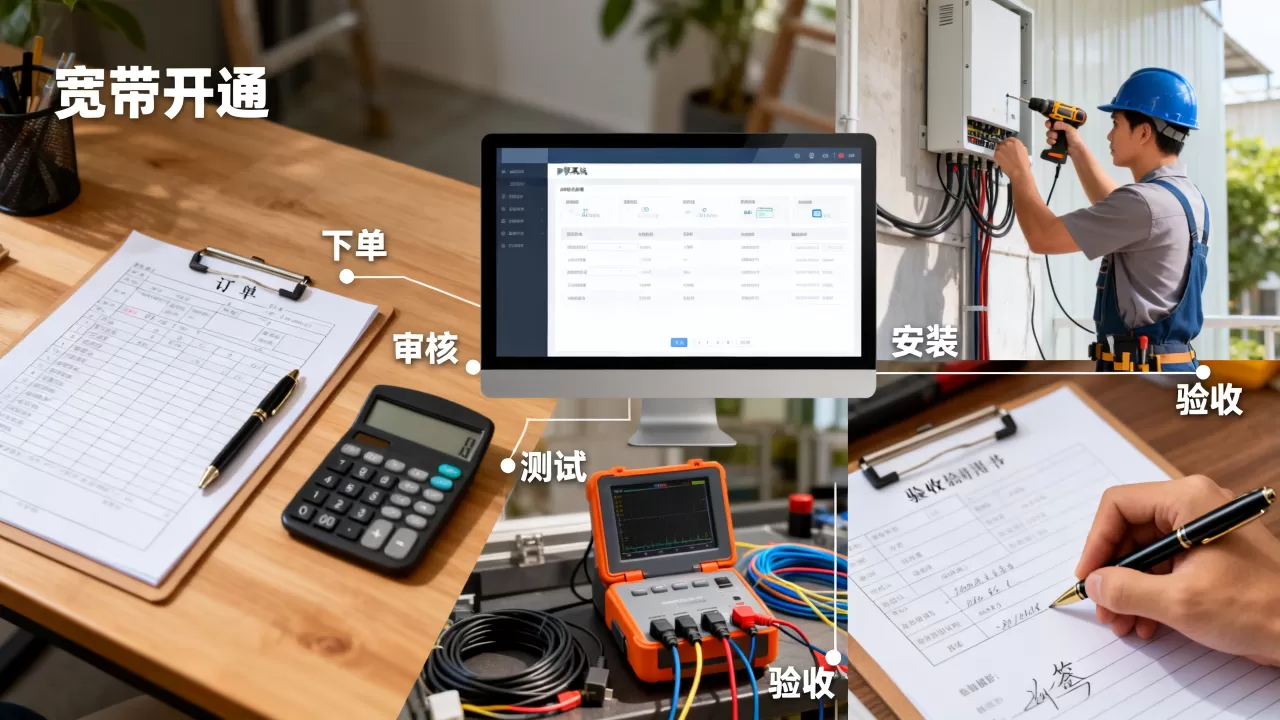 带宽开通流程有哪些关键节点?从下单到验收全攻略 带宽开通流程有哪些关键节点?从下单到验收全攻略