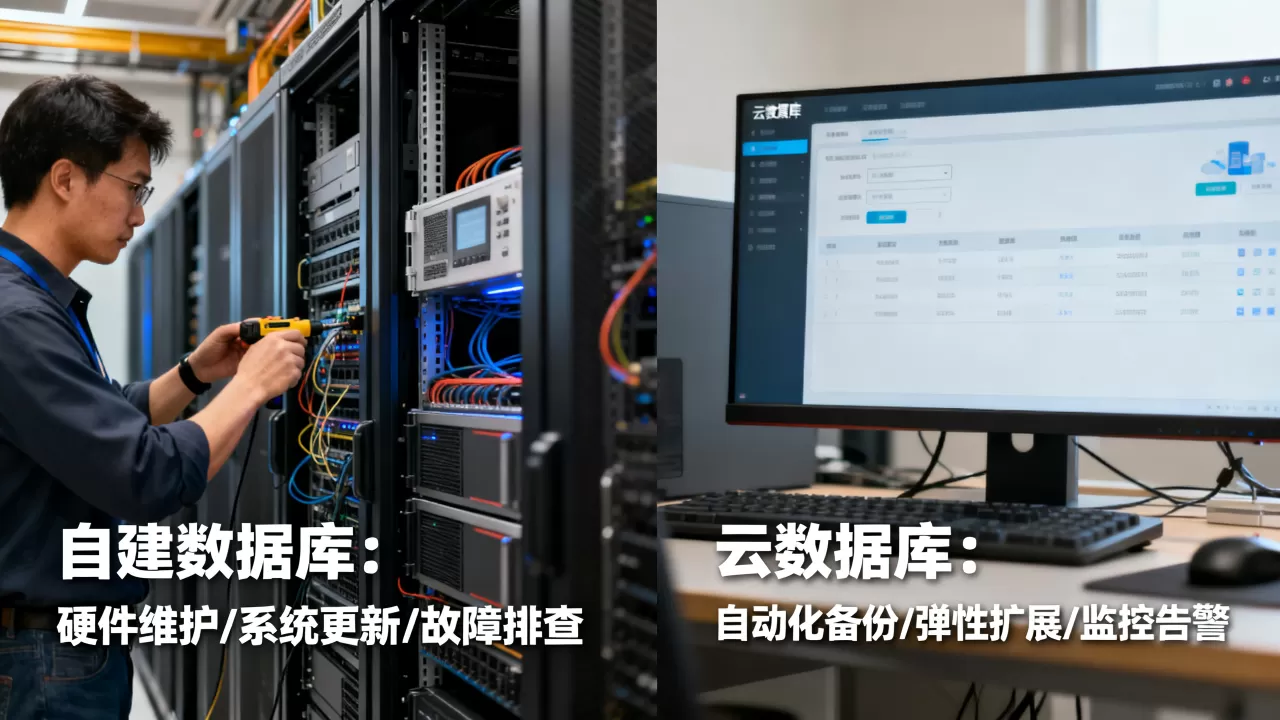 自建数据库与云数据库的核心差异体现在哪些运维环节,数据库运维哪个更省心? 自建数据库与云数据库的核心差异体现在哪些运维环节,数据库运维哪个更省心?