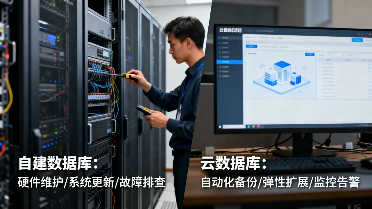自建数据库与云数据库的核心差异体现在哪些运维环节,数据库运维哪个更省心? 自建数据库与云数据库的核心差异体现在哪些运维环节,数据库运维哪个更省心?