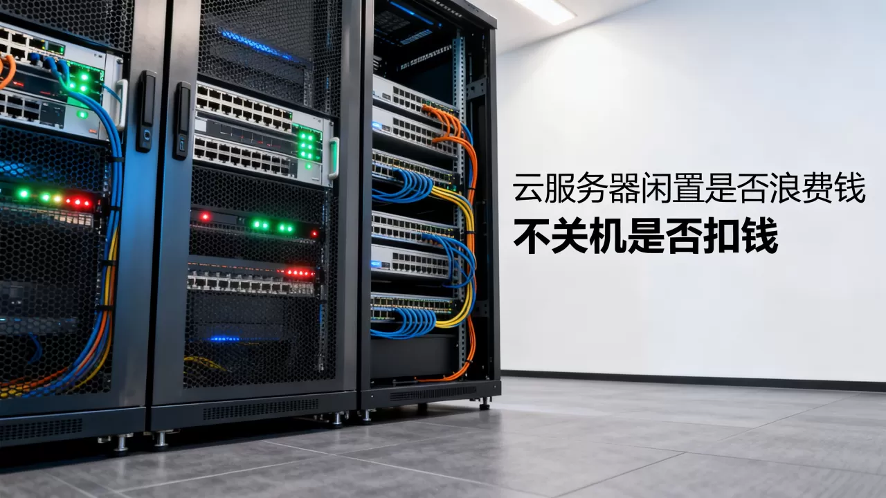 云服务器闲置一直开着是不是很浪费钱，云服务器不关机会扣钱吗