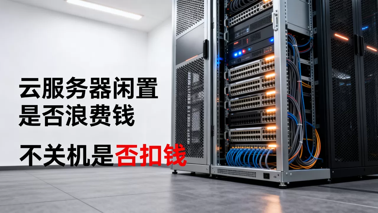 云服务器闲置一直开着是不是很浪费钱，云服务器不关机会扣钱吗