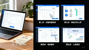 个人网站用云服务器搭建从域名到上线的步骤？需要哪些流程？