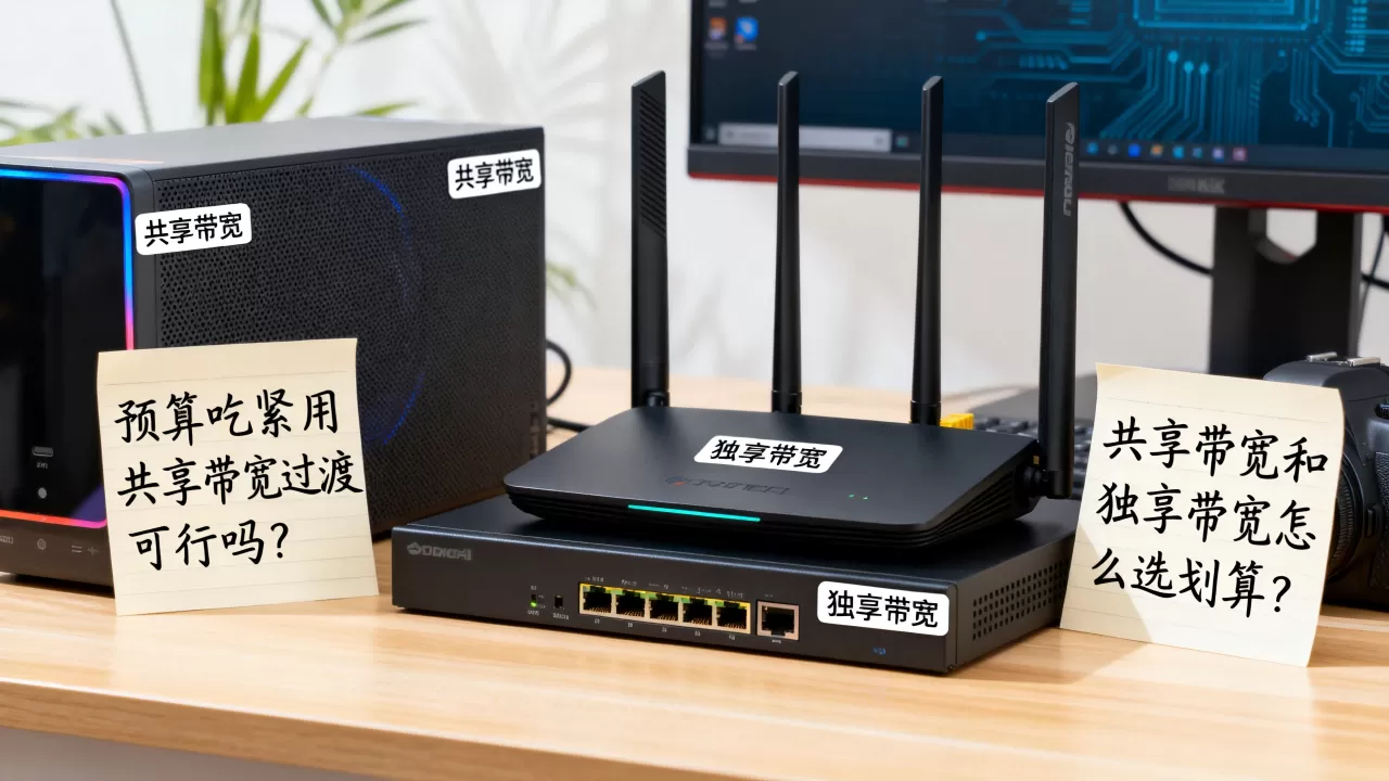 预算吃紧用共享带宽过渡可行吗？共享带宽和独享带宽怎么选划算？