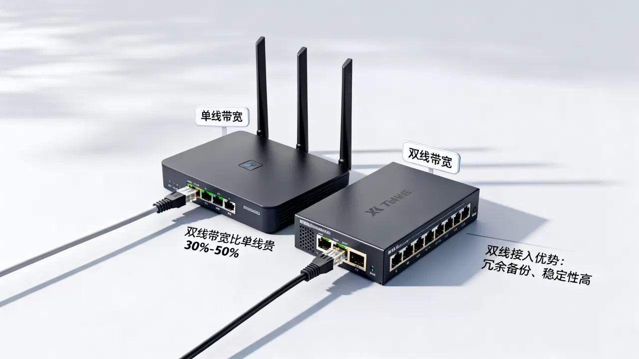 双线带宽一般会比单线带宽贵出多少钱,双线接入优势有哪些? 双线带宽一般会比单线带宽贵出多少钱,双线接入优势有哪些?