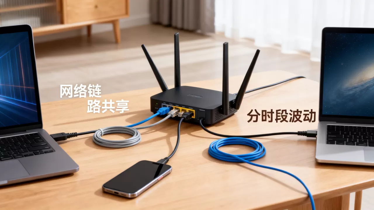 网速分时段波动大是什么原因？网络链路共享怎么解决？