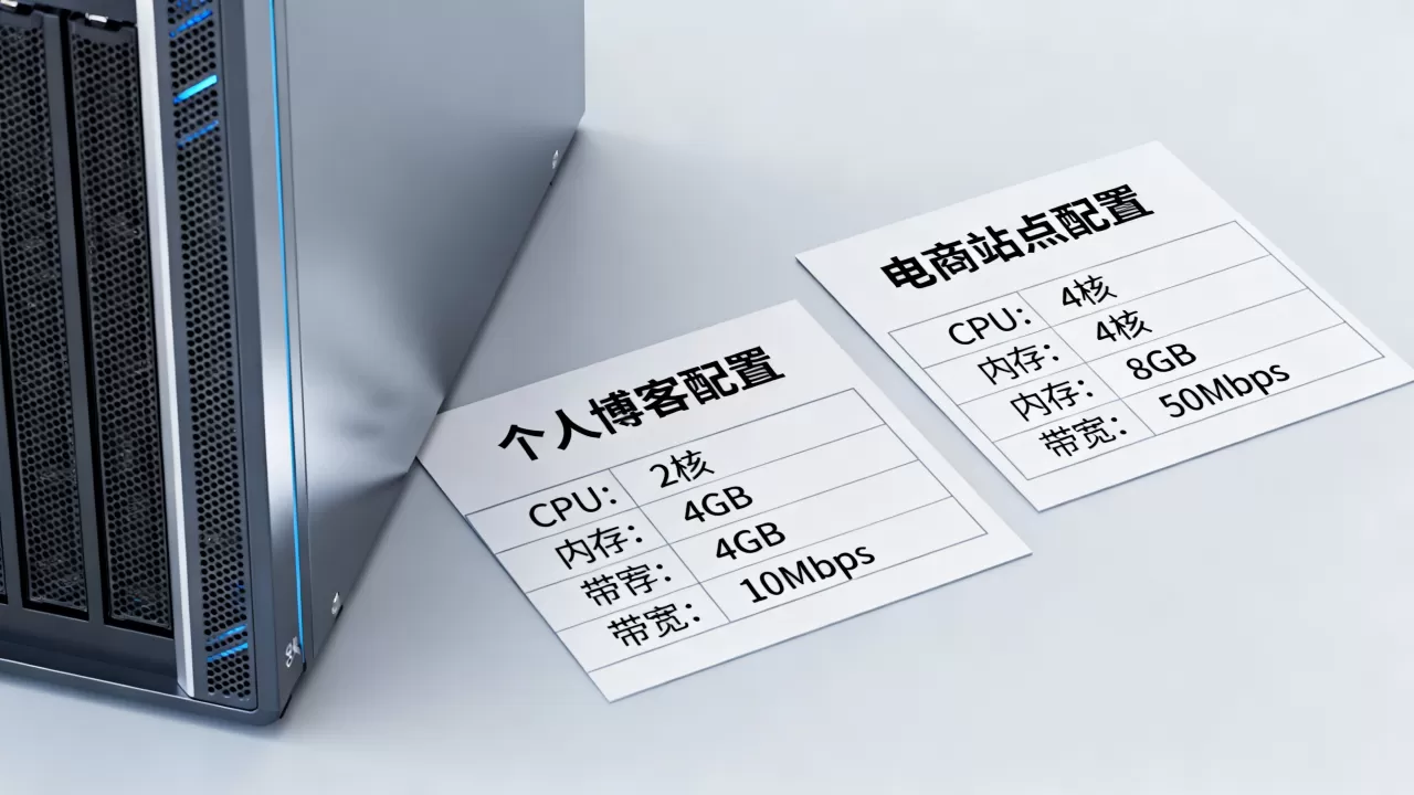 个人博客和电商站点对云服务器配置要求差异是什么，建站云服务器怎么选配置？