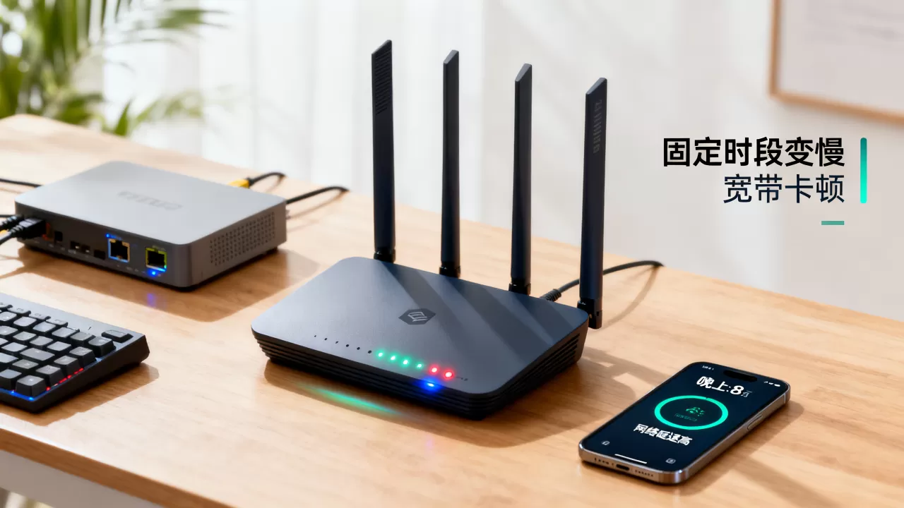 每天固定时段变慢，这种规律性藏着什么线索？，宽带定时卡顿怎么解决