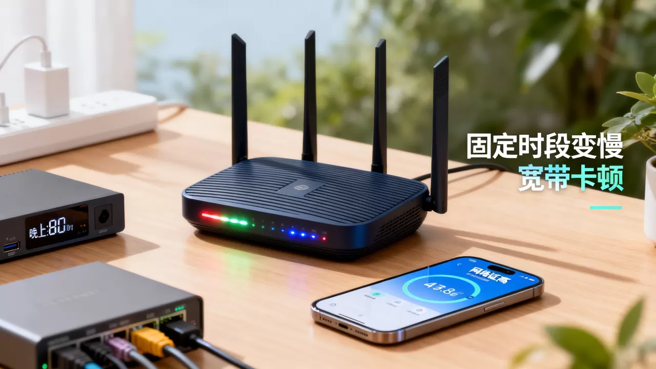 每天固定时段变慢，这种规律性藏着什么线索？，宽带定时卡顿怎么解决