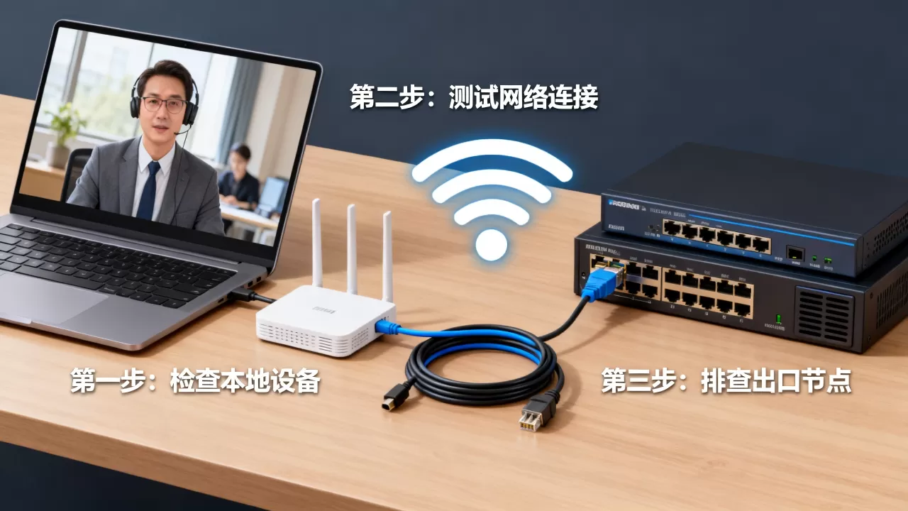 视频会议卡顿怎么排查?从本地到出口的排查顺序是什么 视频会议卡顿怎么排查?从本地到出口的排查顺序是什么