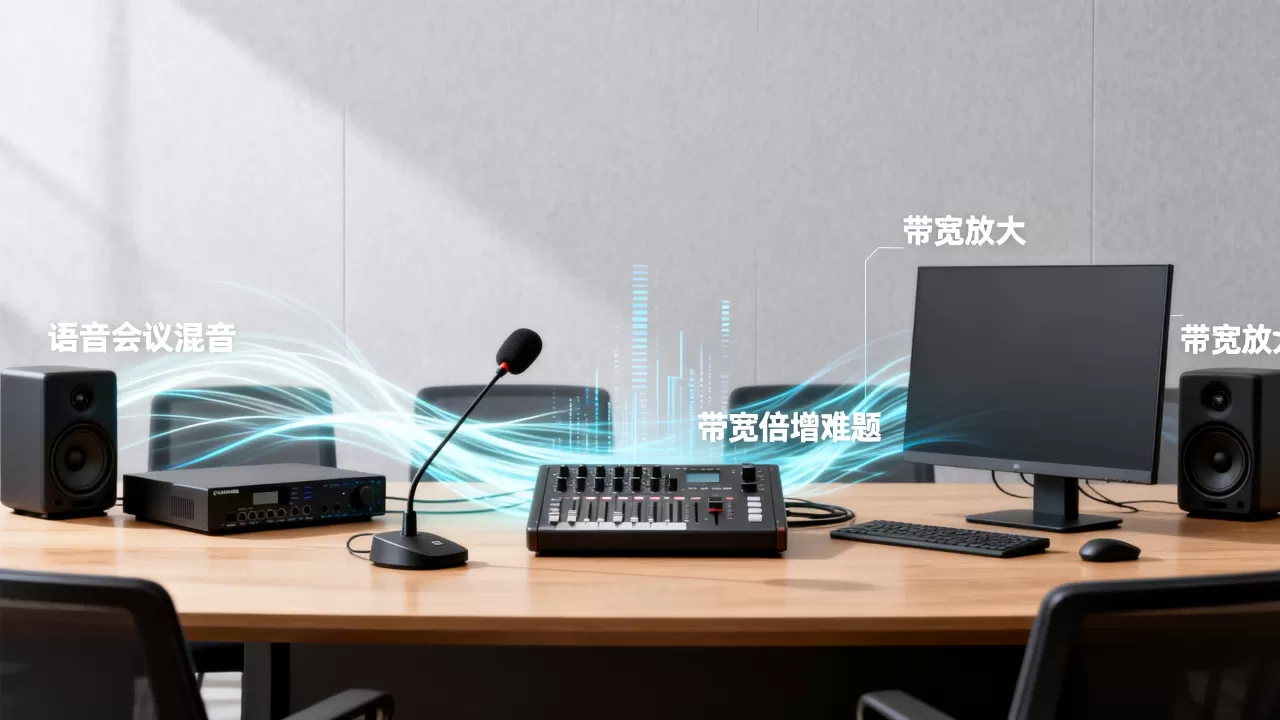 语音会议混音为何导致带宽放大?如何解决带宽倍增难题 语音会议混音为何导致带宽放大?如何解决带宽倍增难题