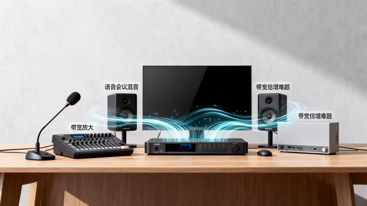 语音会议混音为何导致带宽放大?如何解决带宽倍增难题 语音会议混音为何导致带宽放大?如何解决带宽倍增难题