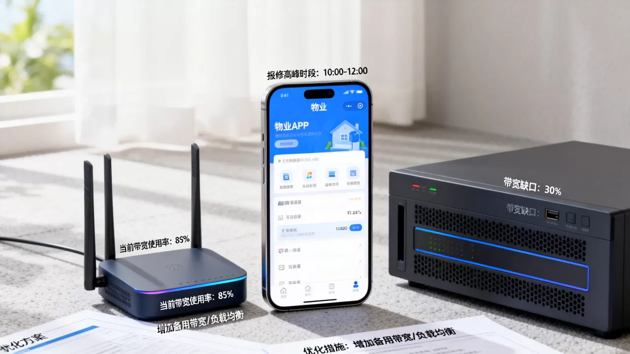 物业APP报修高峰的带宽缺口怎么补,高峰期网络卡顿如何解决 物业APP报修高峰的带宽缺口怎么补,高峰期网络卡顿如何解决