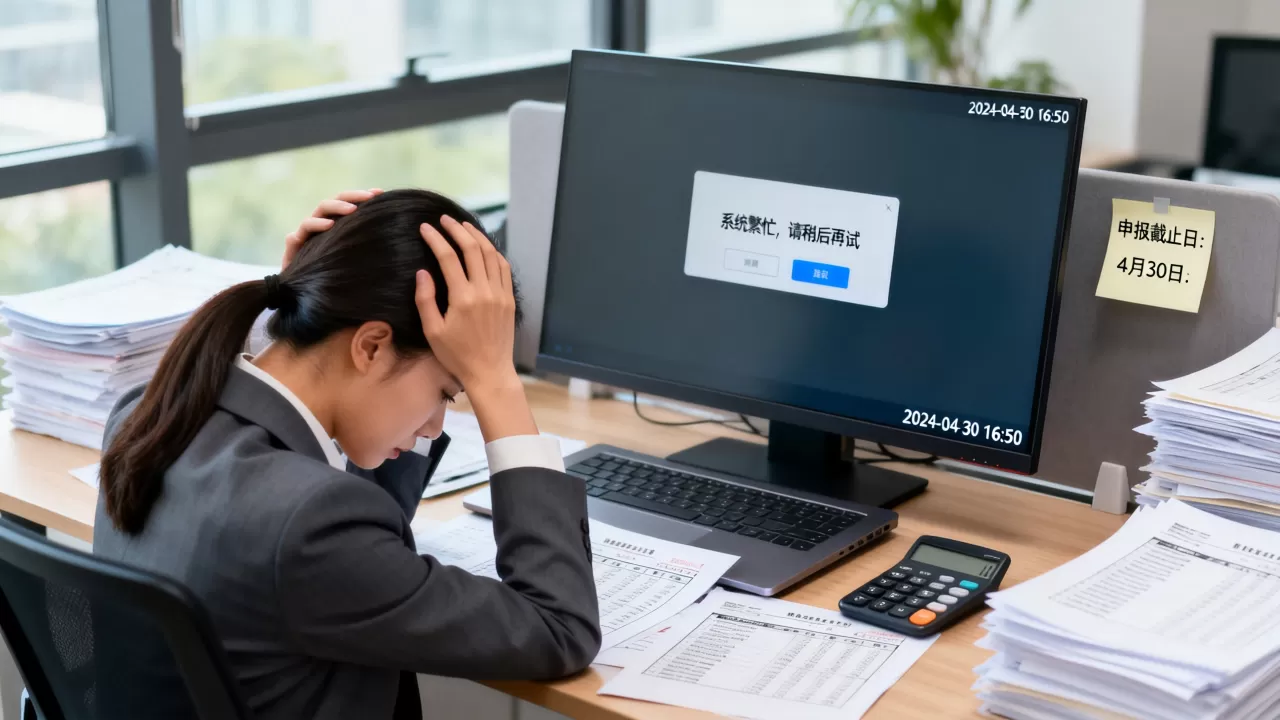 报税征期最后几天系统被挤爆怎么应对,申报截止日平台卡顿如何解决 报税征期最后几天系统被挤爆怎么应对,申报截止日平台卡顿如何解决