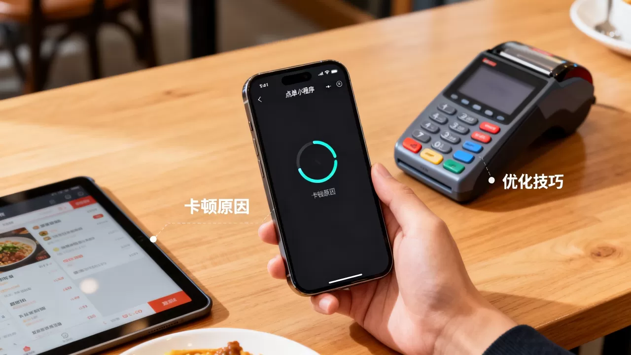 用餐高峰点单小程序卡顿怎么办?先别急着加机器,小程序卡顿原因及优化技巧 用餐高峰点单小程序卡顿怎么办?先别急着加机器,小程序卡顿原因及优化技巧