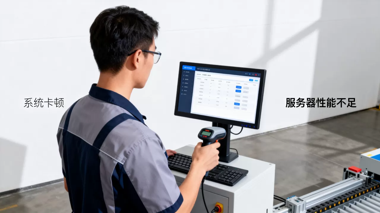 车间扫码报工系统卡顿怎么办,服务器性能跟不上如何解决 车间扫码报工系统卡顿怎么办,服务器性能跟不上如何解决